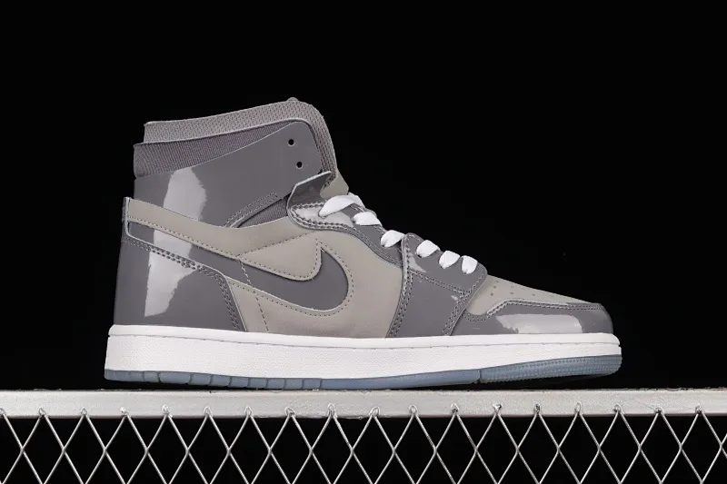 All categories Air Jordan Jordan series basketball shoes Air Jordan 1 High Air Jordan 1 Zoom CMFT AJ1 Joe 1 patent leather gray basketball shoes DQ0659-005